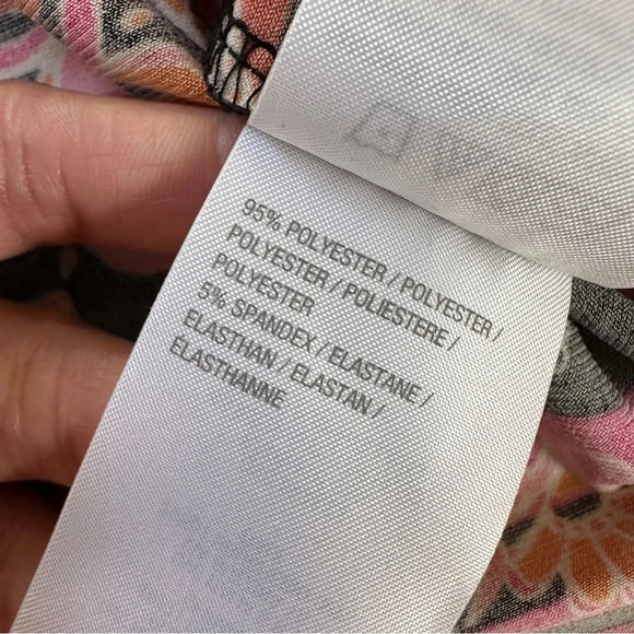 Susan Graver Bundle (2) Long Sleeve Printed Blouse Top Tunic Jersey Boho Size L - Picture 13 of 15